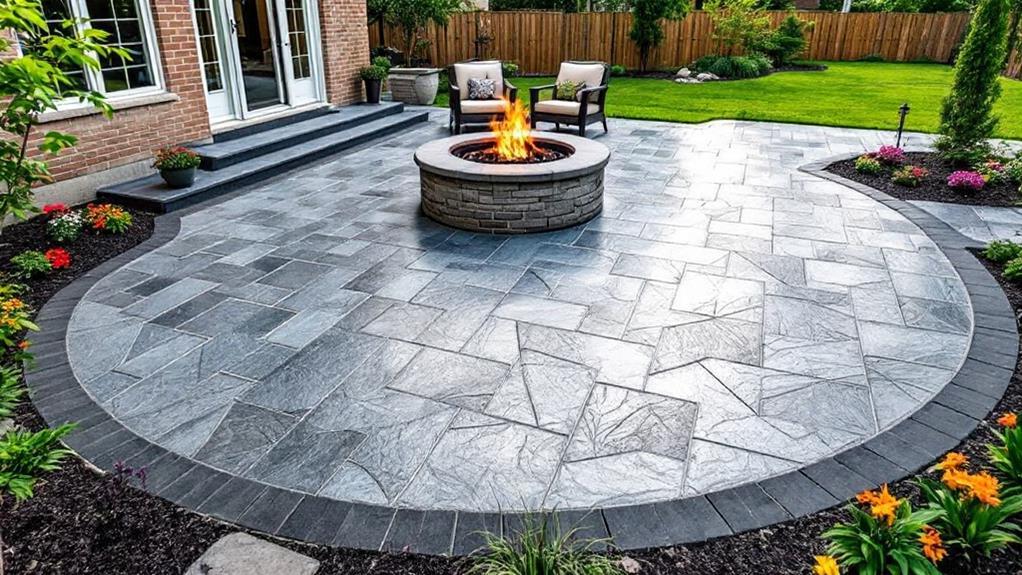 stamped concrete patio in vaughan, ontario